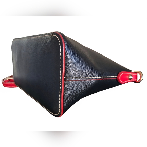 Dooney & Bourke Navy and Red Satchel - Picture 7 of 15